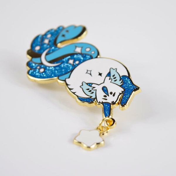 Celestial Star Catcher Fox, Loaf Tarot, Enamel Pin Accessory