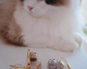 Personalized Cat Hair Keepsake Keychain: Pet Memorial Fur Charm
