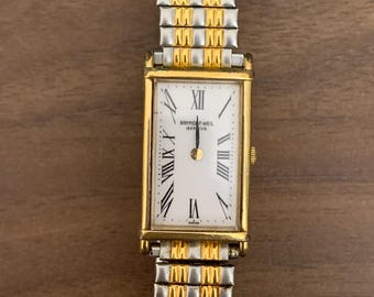 Orologio da donna Raymond Weil. RW Tank Carree 5741 placcato oro 18k.