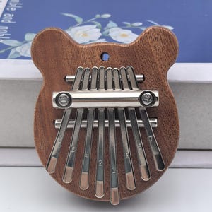 Mini 8 - Key Kalimba Thumb Piano,Portable Finger Piano for RelaxationMusic Therapy,Cute Decor & Perfect Gift,Unique Wood Musical Instrument