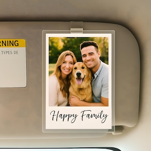 Husband Gift Drive Safe Sun Visor Clip,Custom Dad Photo Car Visor Clip,Dad Car Accessories,Gift For Him,Photo Car Decor,Couple photo Gift