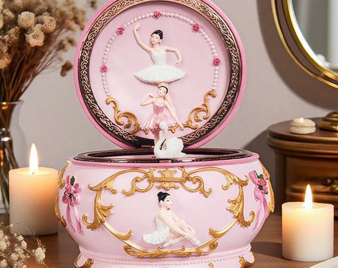 Personalized Carousel Music Box: Ballerina Keepsake, Engraved Gift