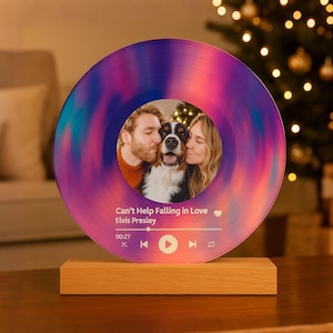 Song Birthday Gift with Photo,Personalized Vinyl Record with Photo,Anniversary Gift for Friends,Birthday Gift for Him,Wedding Couple Gifts
