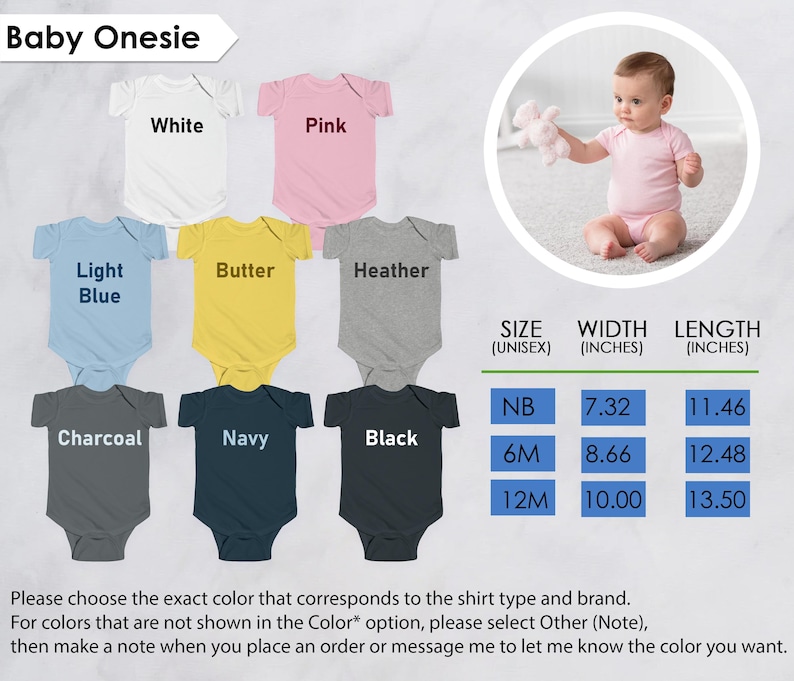 a baby onesie with a picture of a baby on it