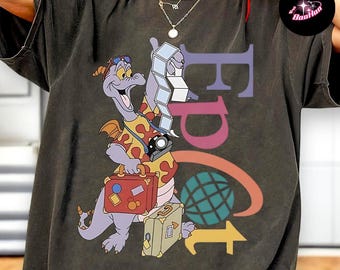 Retro EPCOT Shirt, Figment Disney Dragon Tee, Disney World Vacation Shirt, Epcot Center Travel Graphic Tee, WDW Family Trip Gift