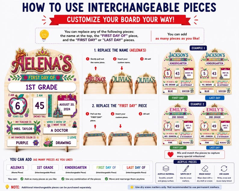 how to use interchangeable pieces to customize your board your way