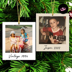 Personalized Vintage Photo Acrylic Ornament – Custom Acrylic Keepsake for Family & Holiday Memories