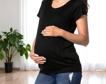 Maternity Nursing Top: Casual Cotton Breastfeeding T-Shirt
