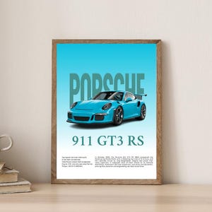 Porsche 911 GT3 RS | Porsche 911 | GT3RS | Car Print | Hypercar Poster | Supercar Print | Art Print | Car Poster | Home Decor | Wall Decor