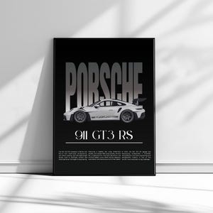 Porsche 911 GT3 RS | Porsche 911 | GT3RS | Modern Car Poster | Hypercar Poster | Digital Print | Car Poster | Home Decor | Wall Decor