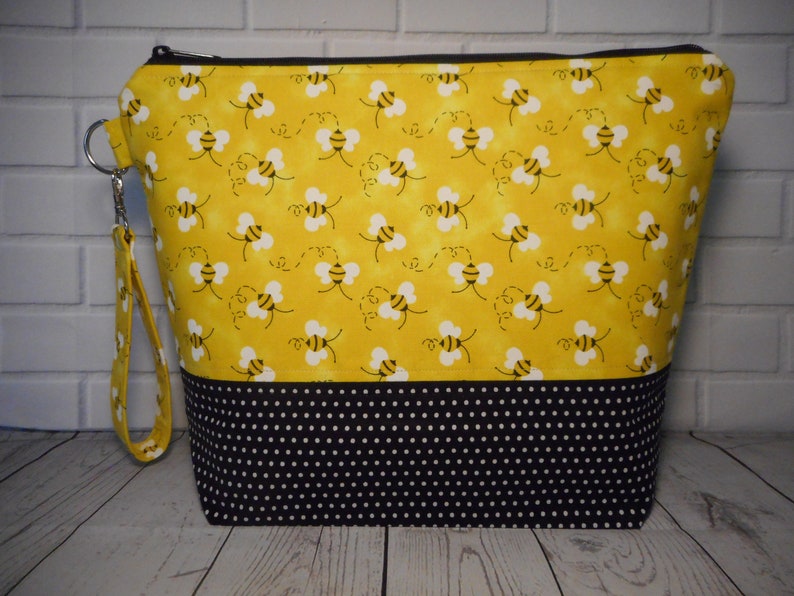 Knitting Project Bag Zipped Bag Crochet Project Bag