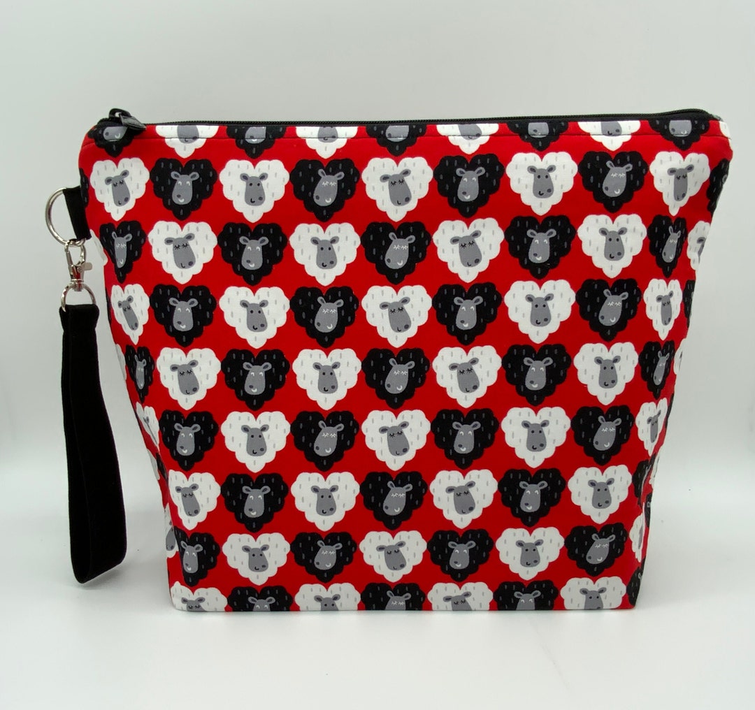 Knitting Project Bag, Crochet Project Bag, Large Project Bag, Zipper Project Bag, Yarn Bowl