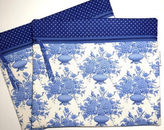 Cross Stitch Project Bag: Tilda Something Blue, Needlework Organizer,