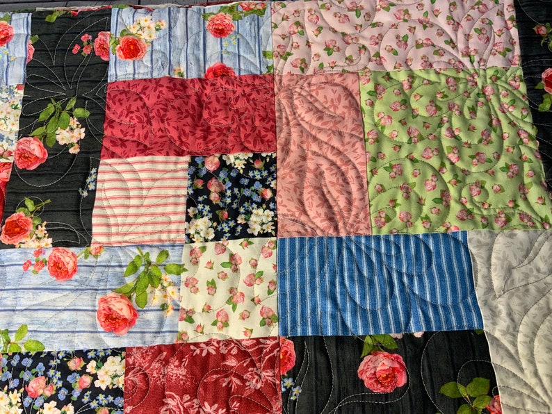 Patchwork Lap Quilt 2 Sizes Available Sofa Quilt Finished Etsy