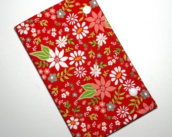 Cross Stitch Floss Keeper:  Poinsettia and Pear, Thread Bed, Needlework Accessory