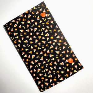 Floss Keeper for Cross Stitch, 8 x 5, Thread Bed, Cross Stitch Project Buddy, Tossed Candy Corn, Retro  Halloween, Needlework Accessory