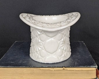 Vintage Milk Glass Top Hat Vase by Fenton Glass