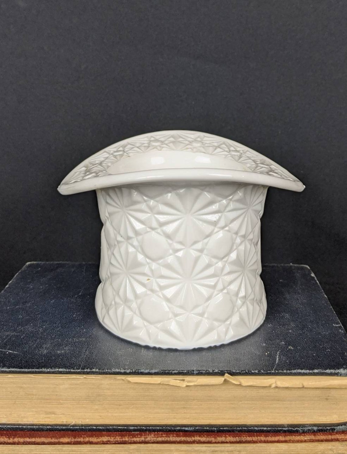 Vintage Milk Glass Top Hat Vase by Fenton Glass Etsy