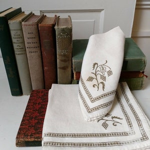 Vintage Linen Napkins Set of 12