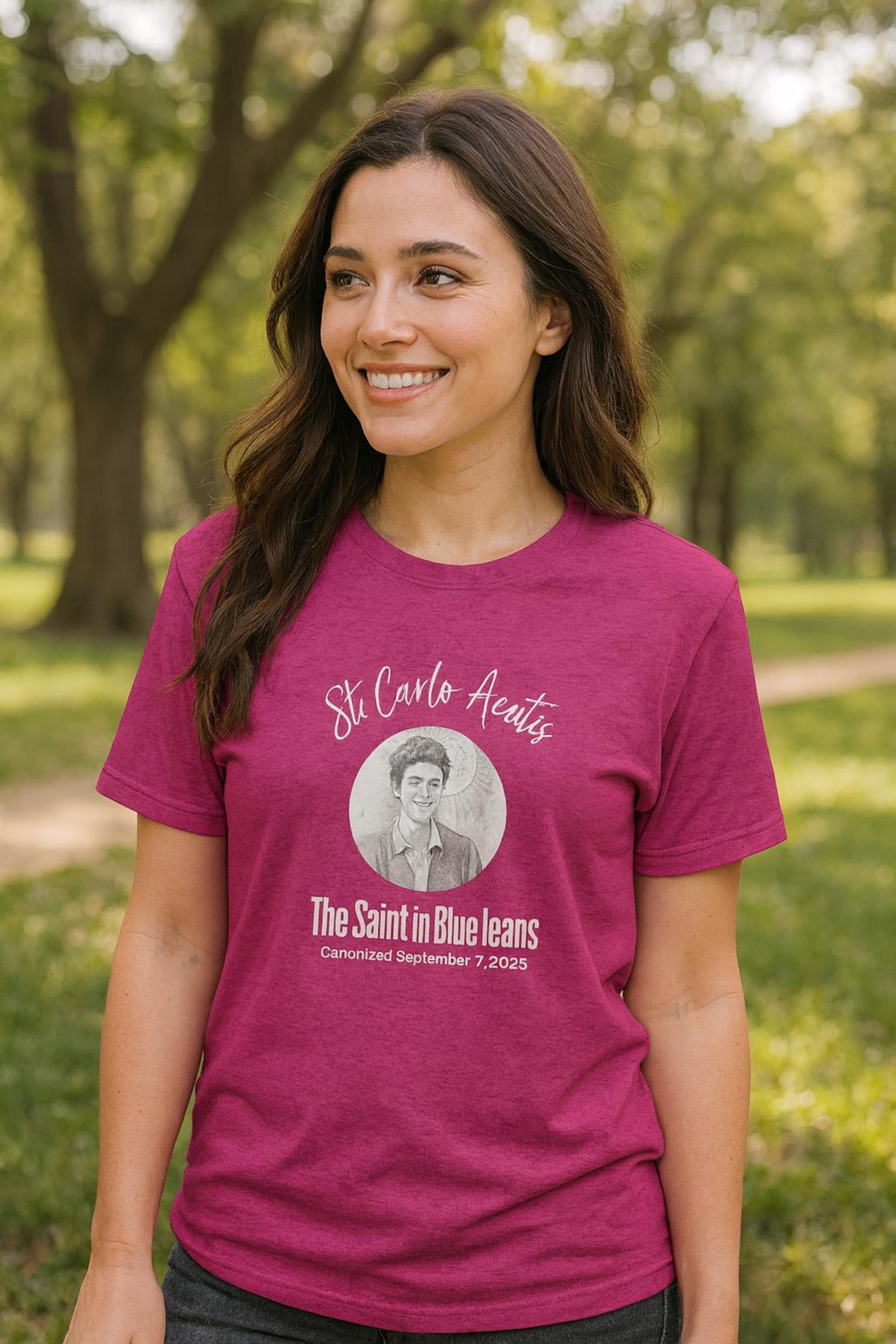 St Carlo Acutis - The Saint in Blue Jeans - Tee