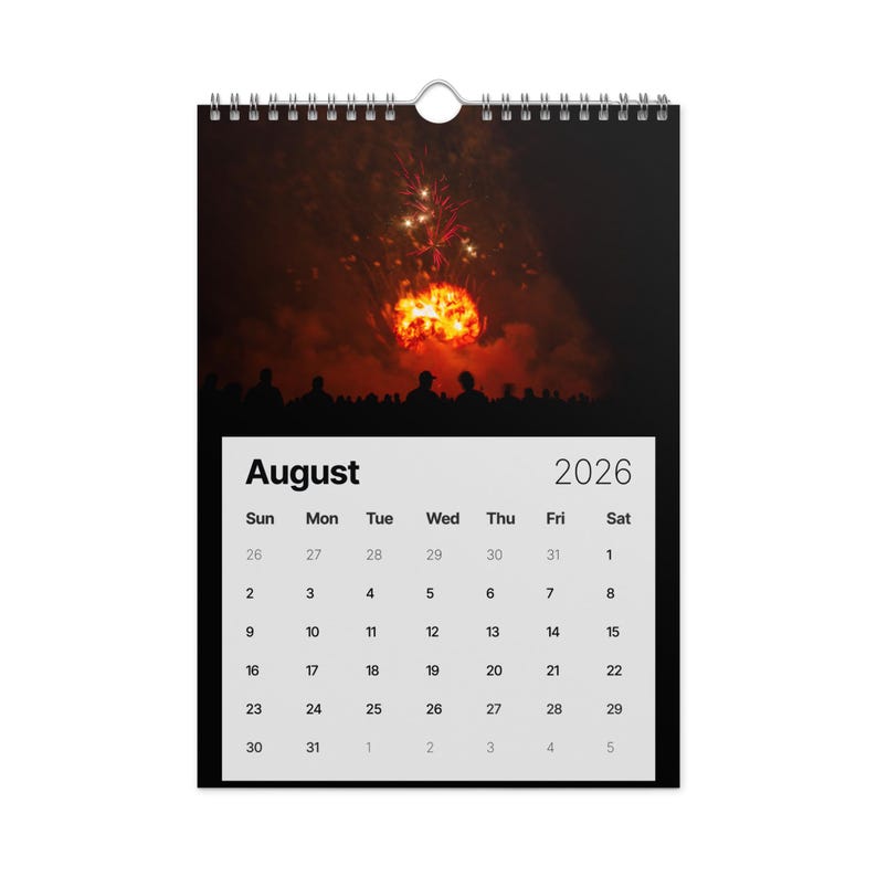 2026 Fireworks Photography Wall Calendar - Fire In The Sky | Professional Fireworks Art | USA Pyrotechnics Display Calendar | America 250