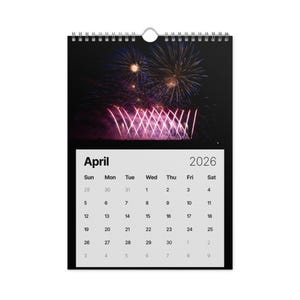 2026 Fireworks Photography Wall Calendar - Fire In The Sky | Professional Fireworks Art | USA Pyrotechnics Display Calendar | America 250