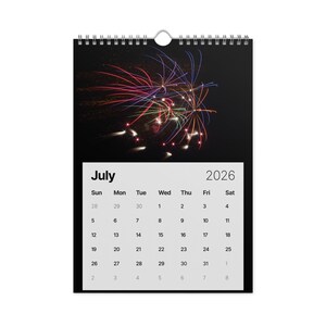 2026 Fireworks Photography Wall Calendar - Fire In The Sky | Professional Fireworks Art | USA Pyrotechnics Display Calendar | America 250