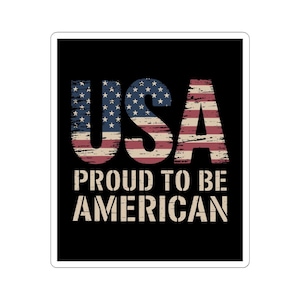 Patriotic Stickers, USA Flag Decal, America Laptop Stickers, Fourth of July Decor, Proud American Sticker, Independence Day Decal, Patriotic