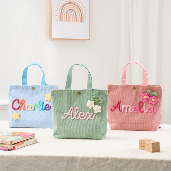 Personalized Kids Handbag – Custom Name Bag for Children, Baby Shower - Birthday Gift, Travel & Everyday Use