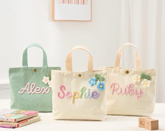 Spersonalizowana torebka dla dzieci – spersonalizowana torebka z imieniem dla dzieci, na baby shower – prezent urodzinowy, podróżny i do codziennego użytku