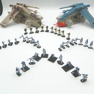 3d printed mini star wars Clone Trooper platoon 10 pk. - unpainted