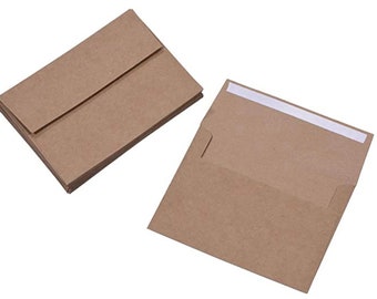 A2 Kraft Envelopes - Sized to fit 4.25" x 5.5" cards