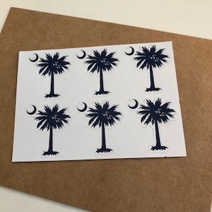 South Carolina Palmetto Moon Stickers