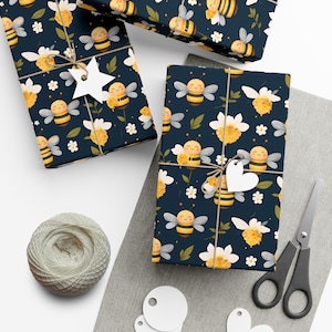 Gift Wrap Papers, Bumble Bee Spring Outdoor Holiday Birthday, Wrapping Sheets, Present Supplies, Festive Gift Packaging, Decorative Craft