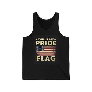American Pride Flag Tank, Unisex Jersey Tank Top, Summer Shirt, Festival Wear, American Flag Tee