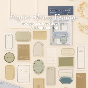 Confezione da 100 carte decorative – 3 stili tra cui scegliere: Vintage • Social Media • Sfumatura pastello | Diario e scrapbooking