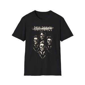Papa Roach Vintage T-Shirt Skull Graphic Tee Rock Band Shirt Grunge 90s Style Skeleton Head Distressed Music Gift Top