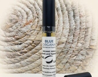 Organic Eyelash and Eyebrow Growth Serum | Vegan Lash Conditioner with Vitamin E & Castor Oil