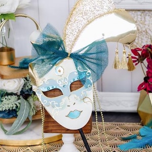 DIY Venezianische Masken Vorlage - Druckbares Papierdesign zum Selbstgestalten | Sofort Download PDF