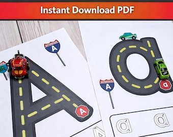 Letter Roads Alphabet Printables – Fun Transportation-Themed Letter Formation Mats for Preschool, Kindergarten & Homeschool