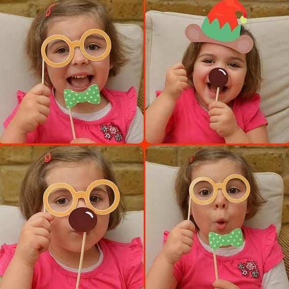 Christmas Photo Booth Props: Festive Printable Holiday Activity