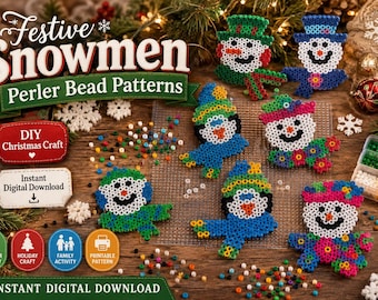 Gingerbread House Fuse Bead Template, Christmas Hama Perler Nabbi