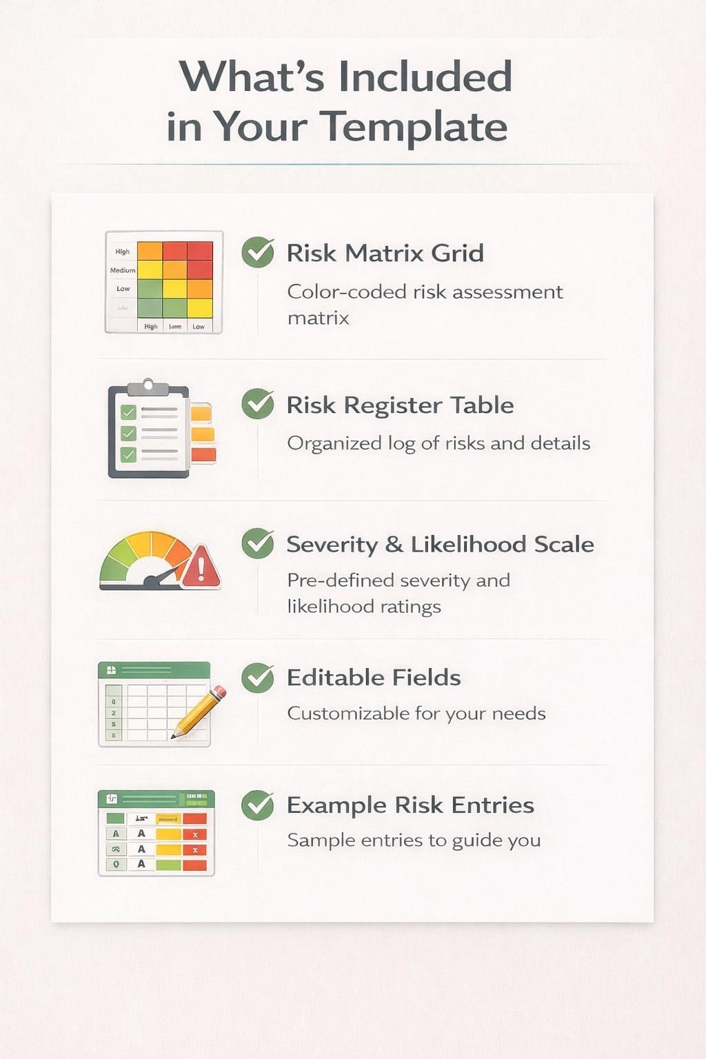 Customizable Risk Assessment Matrix Excel Template | Color-coded Risk ...