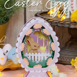 Celebrate Spring with the Charming 3D Easter Egg Shadow Box — Free Template & Easy DIY Papercraft
