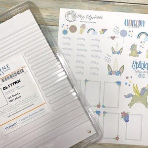 Pastel Unicorn Stickers: Magical Planner & Scrapbook Decorations (Printable PDF Download)