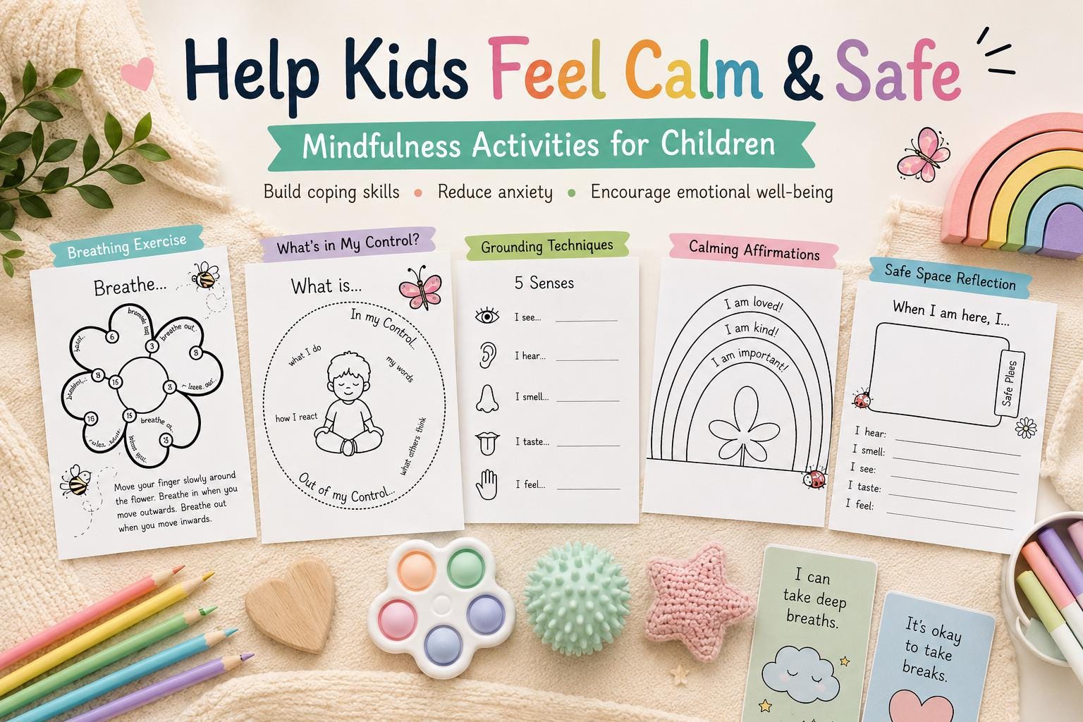 Calming Booklet Printable for Kids – Autumn Back to School Activity ...