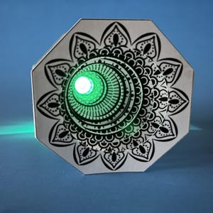 Light-Up Octagon Tunnel Book Template: DIY Paper Craft Project (Digital Download