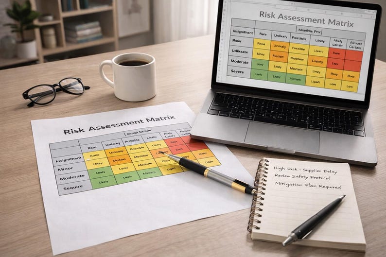 customizable risk assessment matrix excel template |... Customizable Risk Assessment Matrix Excel Template | Color-coded Risk ...