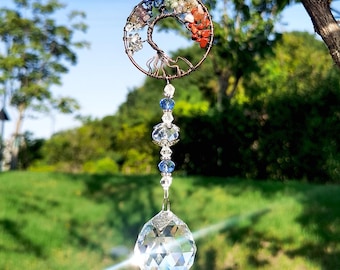 Atrapasueños de cristal Árbol de la Vida: Atrapasueños de luz prismática