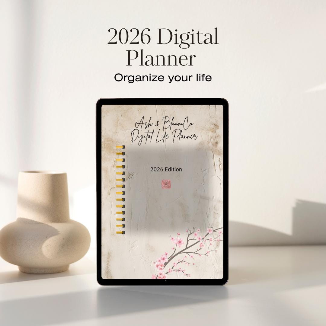 2026 Digital Planner | Hyperlinked Sunday Start | Monthly Quotes - Etsy